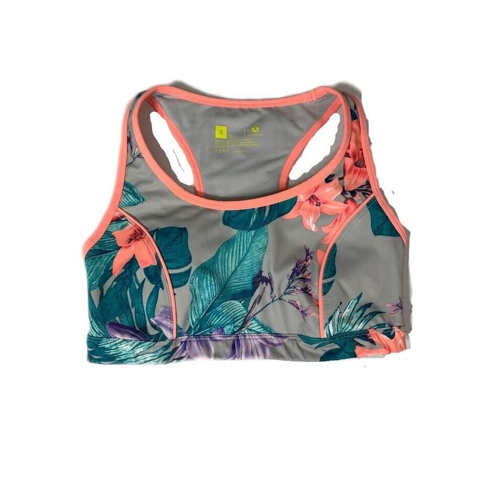 Xersion Women’s Peachy Floral Sports Bra Size Small